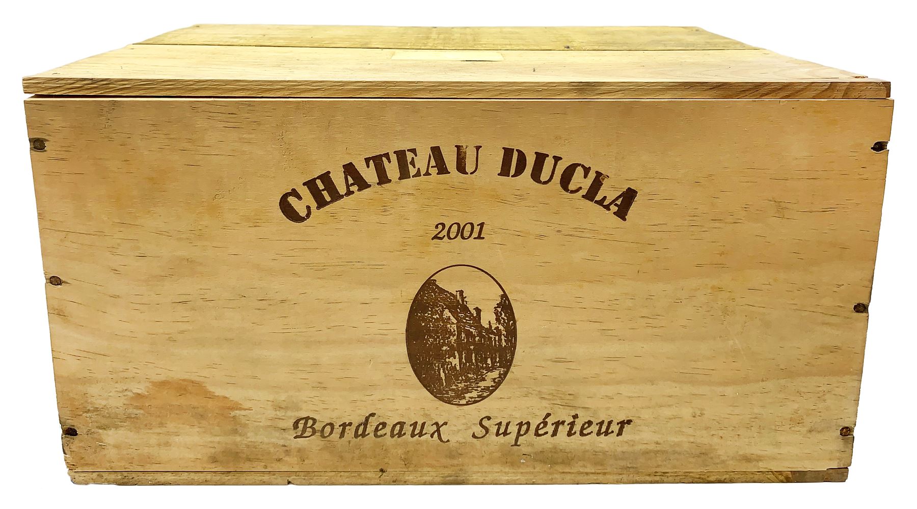 Chateau Ducla 2001 Bordeaux Superieur, 75cl, six bottles, in original wine crate