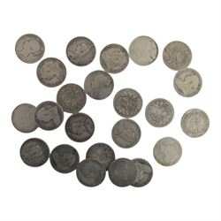 Approximately 310 grams of Great British pre-1920 silver half crown coins