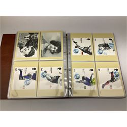 Royal Mail PHQ cards, mostly unused, housed in five 'Royal Mail Postcards' albums