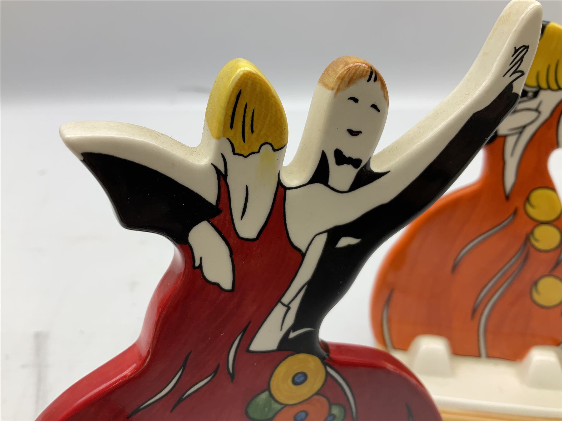 Wedgwood Bizarre Clarice Cliff Age of Jazz Dancers shape 432 and 433