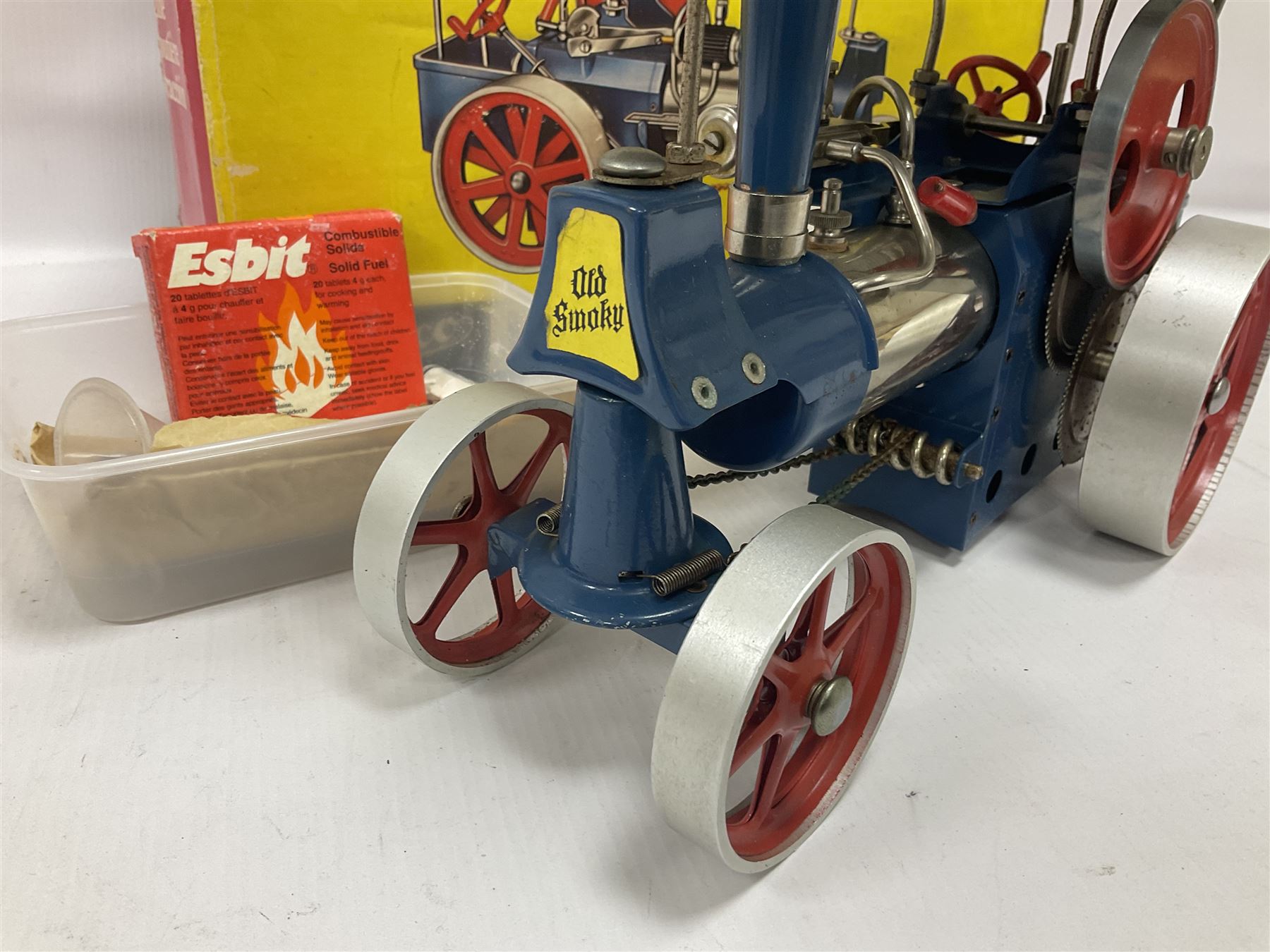 Mamod TE1A Wilesco Dampftraktor live steam tractor, with original box 