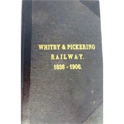  Potter, G.W.J: A History of The Whitby & Pickering Railway 1836-1906, 2nd ed. with stuck in News Cuttings and Maps, pub.1906, cloth gilt, 1vol, Provenance: From the Library of a Private Whitby Collector    