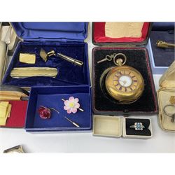 Early 20th century 9ct gold manual wind wristwatch, on expanding gilt strap, two 9ct gold rings, three silver teaspoons, hallmarked, silver necklace, two Seiko digital chronograph wristwatches, gilt pocket watch and other costume jewellery