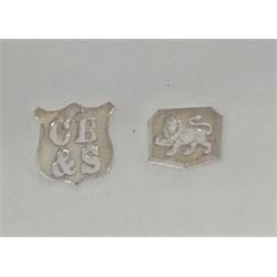 Raich Carter - presentation hallmarked silver two-handled tray of rounded oblong form with gadrooned rim by Wilson & Gill, 139 Regent Street, London, inscribed to the centre 'Presented to Mr. & Mrs. Raich Carter by the Lord Mayor of the City and County of Kingston-upon-Hull Alderman R.E. Smith J.P. on May 30th 1952on behalf of the many Admirers who subscribed to The Lord Mayor's Testimonial Fund in recognition of Raich Carter's genius as a footballer and his services to the City', London 1937 82oz L61cm; together with a hallmarked silver four-piece tea and coffee set by Cooper Bros. & Sons Ltd, the teapot of London shape with ebonised handle and knop, each piece engraved with an initial 'C', Sheffield 1920  60.5oz, teapot L29.5cm