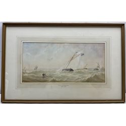 William Frederick Settle (Hull 1821-1897): 'Yachts off Yarmouth', watercolour signed with monogram and dated '70, titled on the mount 17.5cm x 36.5cm 
Provenance: private collection, purchased Dee, Atkinson & Harrison 21st November 2003 Lot 776