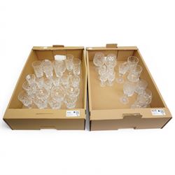 Large collection of glassware, to include Stuart Crystal, Royal Doulton, Brierley and others