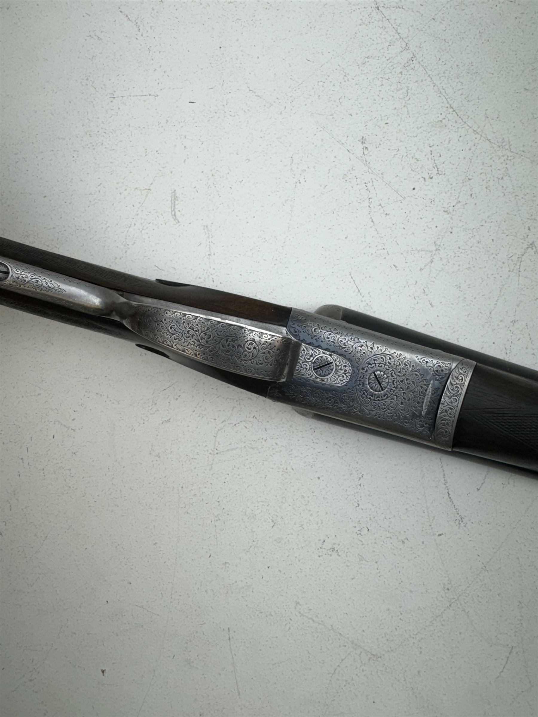 SHOTGUN CERTIFICATE REQUIRED - H Akrill of Beverly 12-bore double trigger boxlock ejector side-by-side double barrel shotgun with 66cm(26