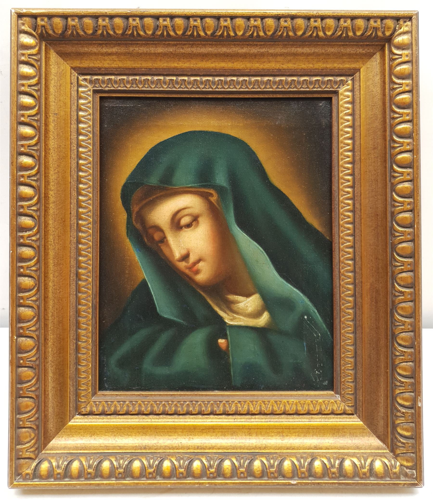 After Carlo Dolci (Italian 1616-1686): 'Mater Dolorosa' (Our Lady of Sorrows/Madonna), oil on canvas unsigned 26cm x 20cm