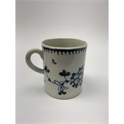18th century Liverpool coffee can, circa 1770, probably Phillip Christian, decorated in the Profile Bud pattern, H6.5cm
