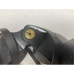 Ten cased pairs of binoculars, to include Ross London Steplux 7x50, Ross Solaross 16x60, Crescent zoom 7x- 12x50, Hilkinson 20x60,  Ross Stepnada 7x30,  Philo 10x50 etc