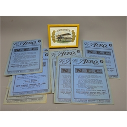  Collection of The Aero Magazine, 1910 vol.lll 1910 No 63-69 & 72, 73, 75-77 & an Avidores Cigar box label with a study of a bi-plane (12)  