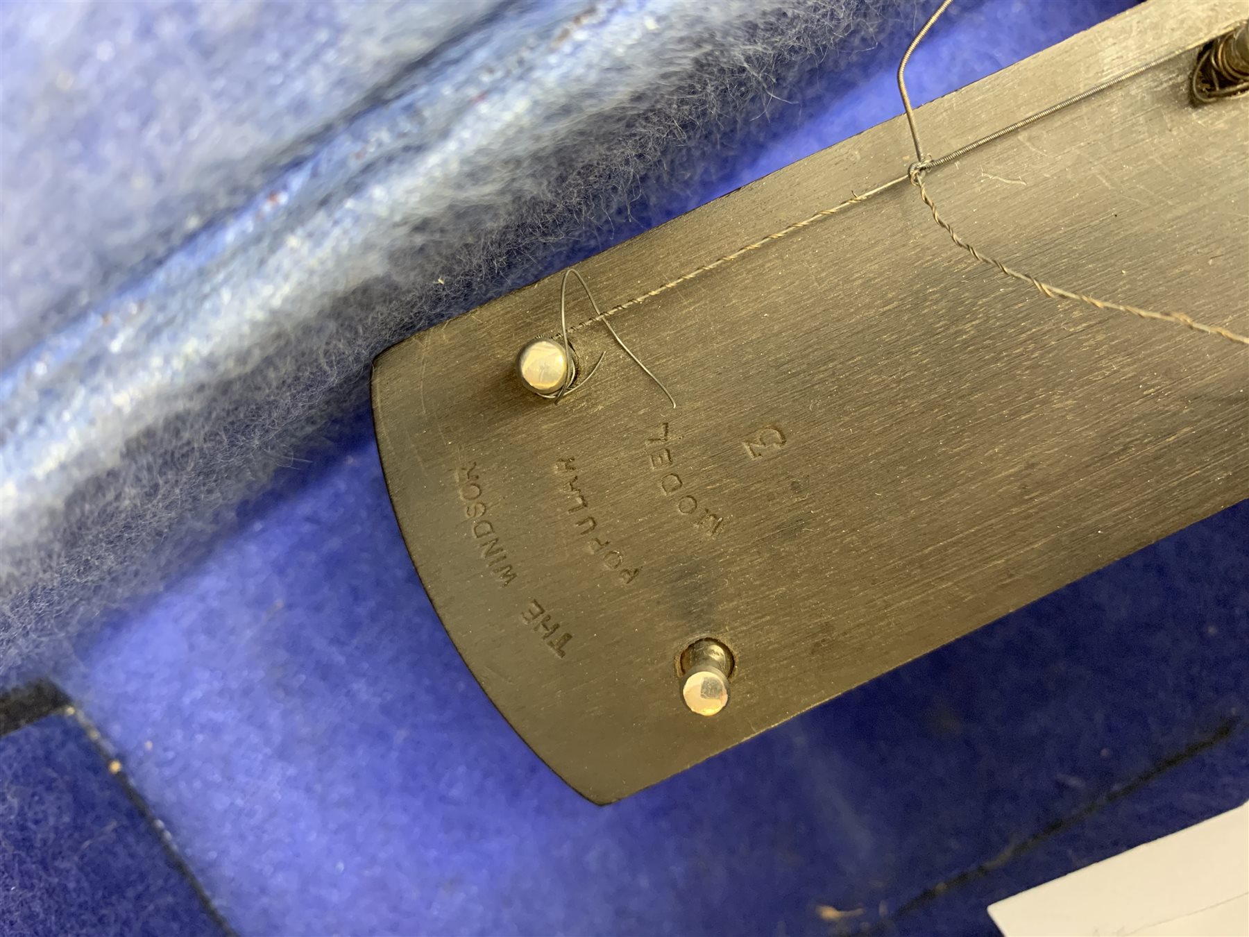  Windsor Popular Model 3 five-string banjo, impressed mark and maker's label and retailer's plaque for 'Leonard Dews 10 Euston Street also 43 Market Street, Blackpool', L89cm, in carrying case  