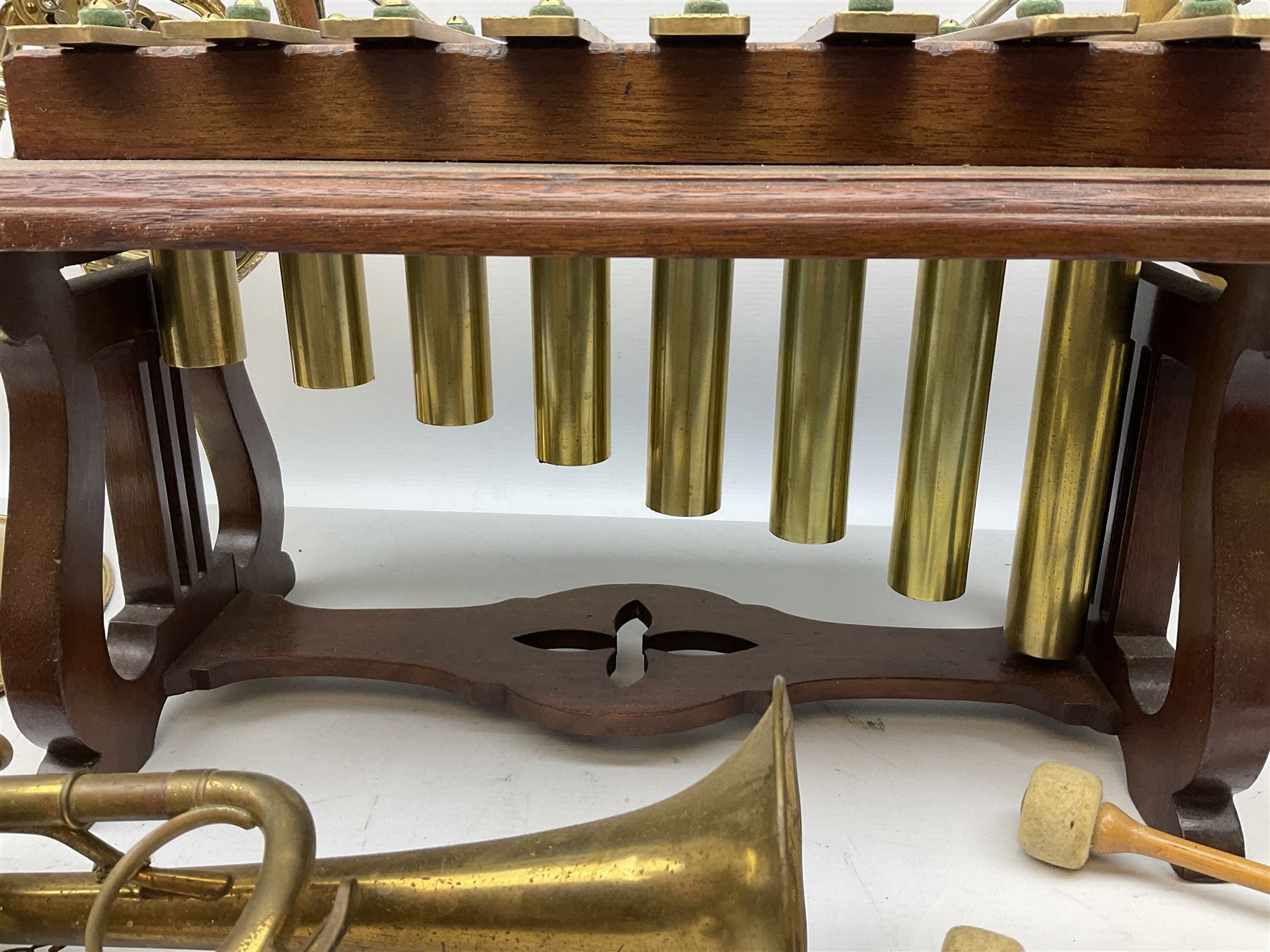 Two French horns together with a trumpet and xylophone Decorative