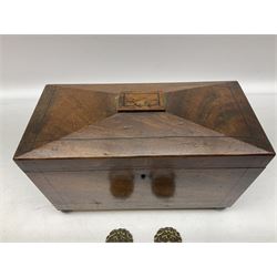 19th century mahogany tea caddy 