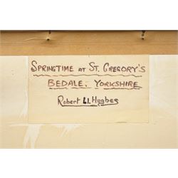 Robert Hughes (English School 20th Century): 'Springtime at St. Gregory's - Bedale - Yorks', signed and dated 1973, 39cm x 59cm