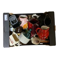 Collection of Wade Bells decanters, together with whisky jugs, charatacture jugs etc in three boxes 