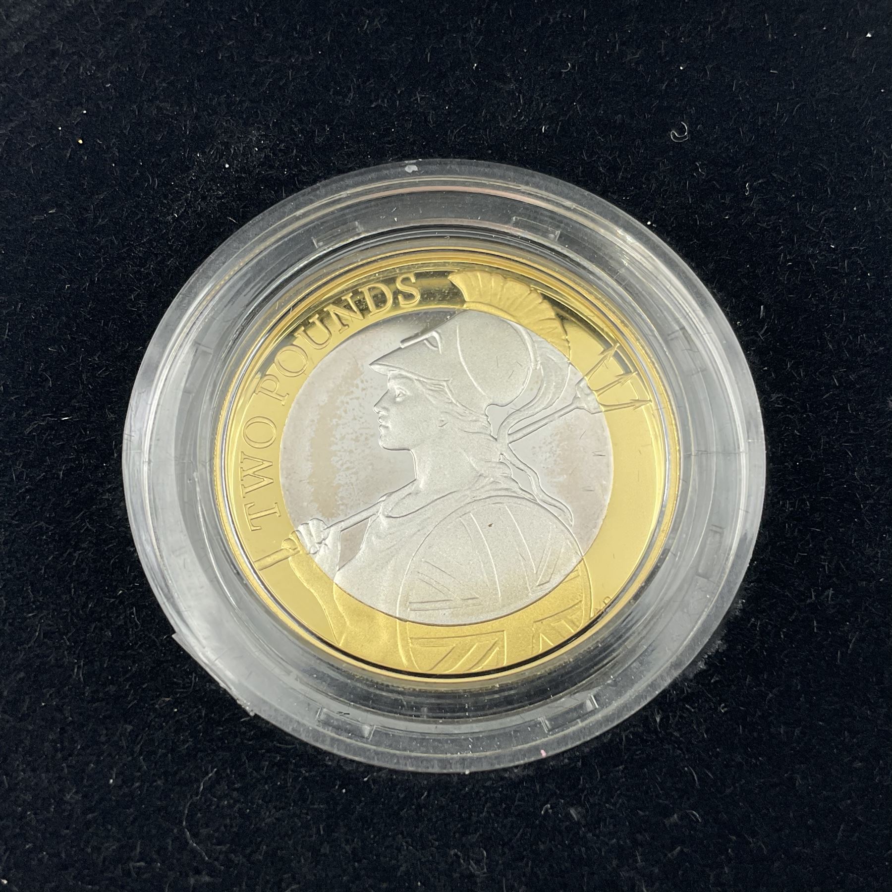 The Royal Mint United Kingdom 2005 one ounce fine silver Britannia coin and 2015 'Britannia's Renaissance' silver proof piedfort two pound coin cased with certificate