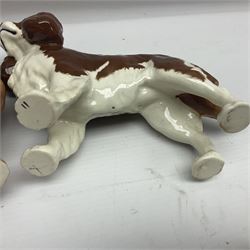 Seven Beswick figures, to include King Charles Spaniel 2107A, ginger cat 1898, Jack Russell 2109 etc