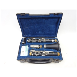 Buffet Crampon & Cie Paris clarinet in case with tuning ring and mouthpiece cap, serial no. 749117  