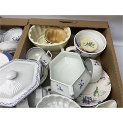 Spode Green Geranium pattern part tea service, together with Adams Baltic pattern part tea and dinner wares and a quantity of other ceramics etc, in six boxes 