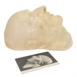 Gebruder Michell Berlin; 19th Century plaster Death Mask of Napoleon, signed to the top, H30cm 