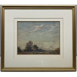 David A Baxter (British exh.1901-1926): Sheep Grazing, watercolour signed 21cm x 27cm