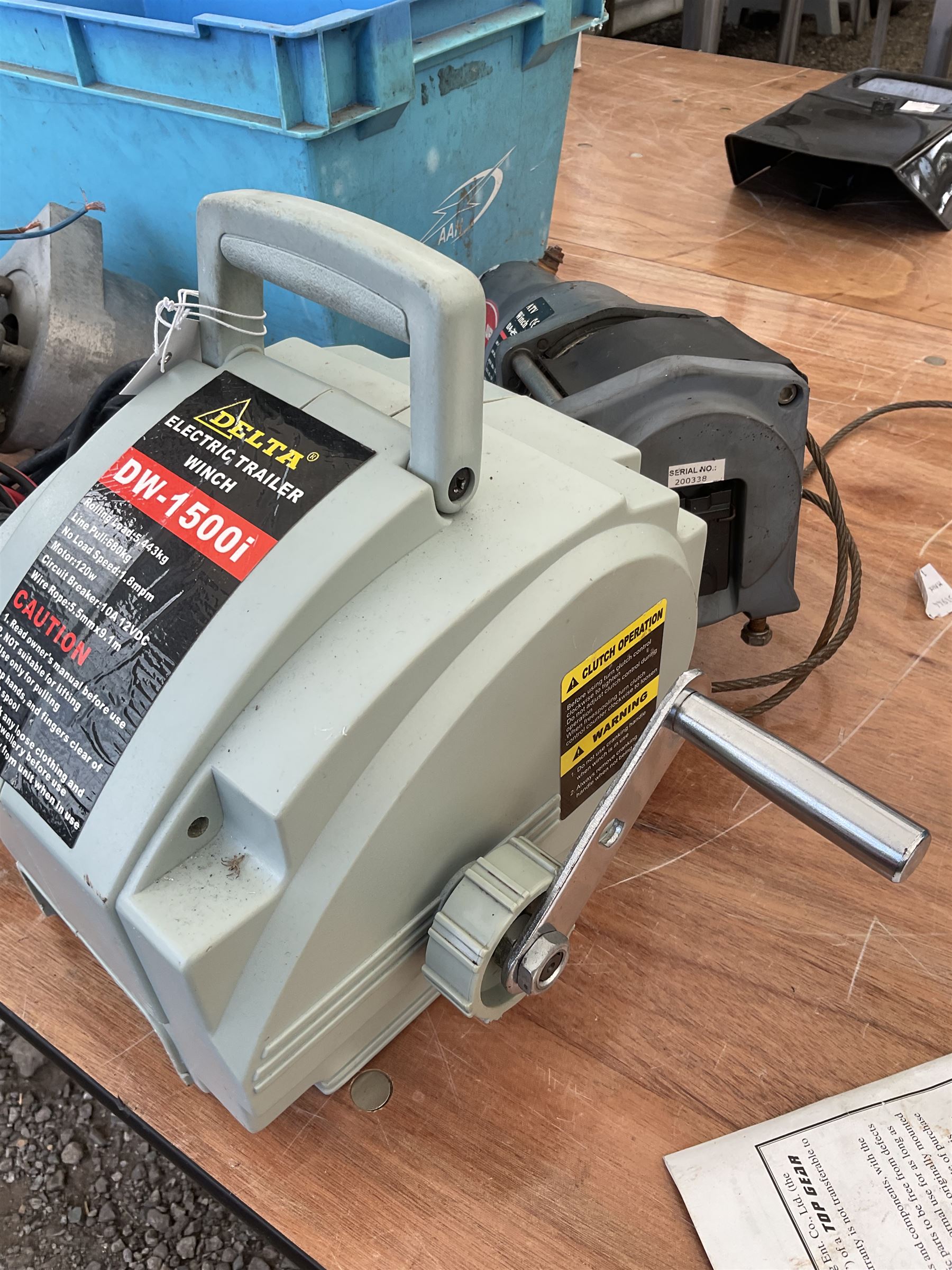 ATV Winch DA-2500 and Delta DW-1500i electric winch with accessories  - THIS LOT IS TO BE COLLECTED BY APPOINTMENT FROM DUGGLEBY STORAGE, GREAT HILL, EASTFIELD, SCARBOROUGH, YO11 3TX