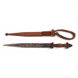 African dagger and scabbard