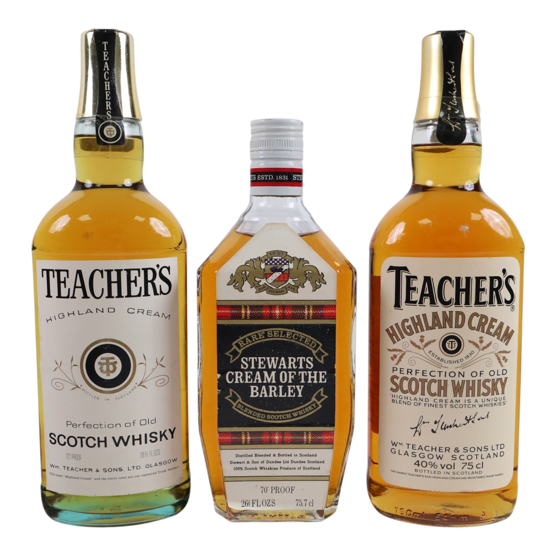 Four bottles of whisky, Galway Crystal glasses and Royal Worcester Harlequin coffee set