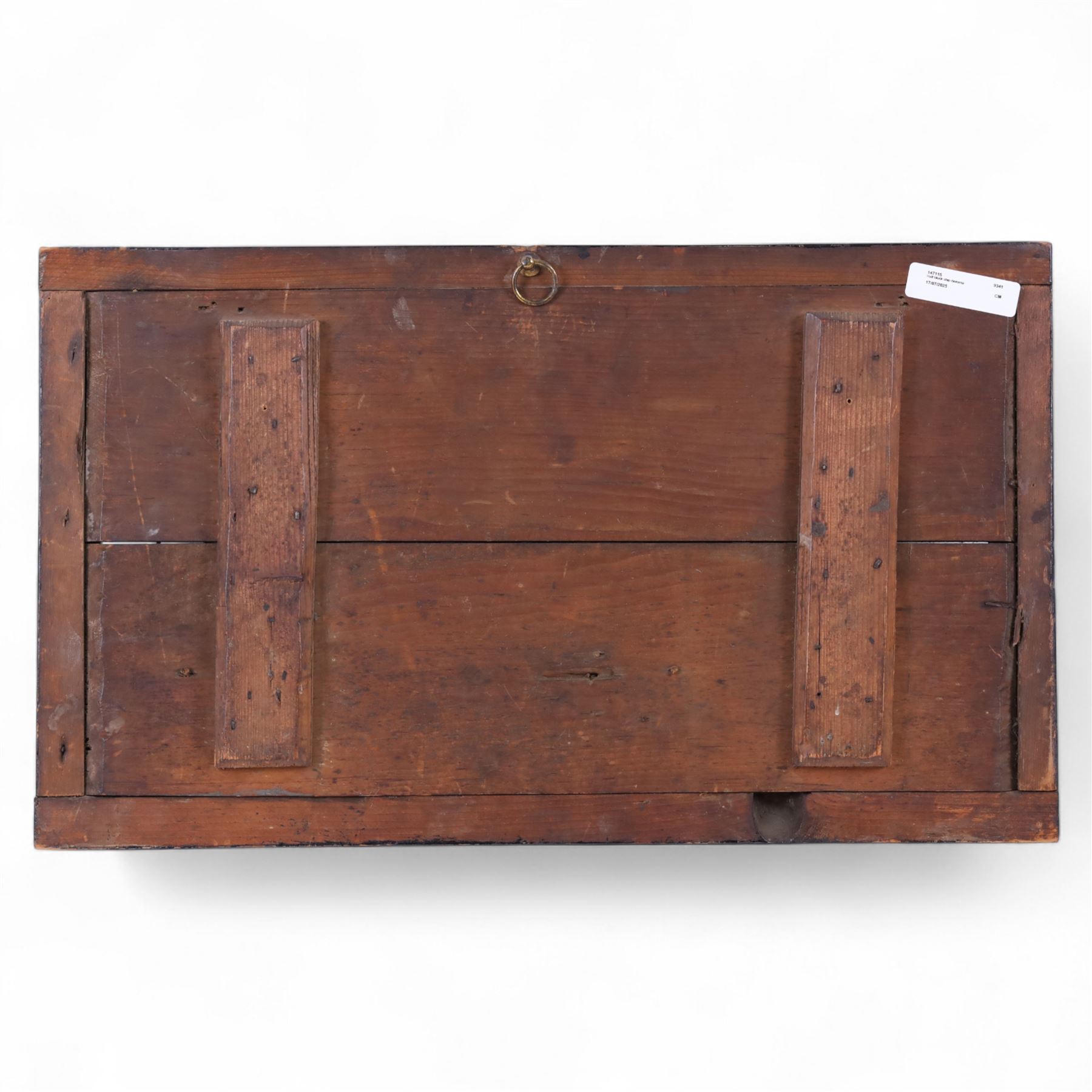 Late 19th/early 20th century half block diorama of a twin-masted clipper ship, painted within a seascape with decoupaged details, H30cm, W50cm