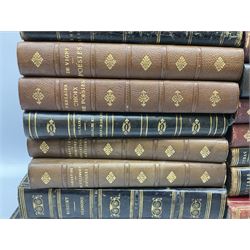 Twenty-seven 19th century leather bound books including The History of Napoleon Edited by R.H. Horne.1841; The Great Diamonds of the World by Edwin W. Streeter. 1882 Second edition; works by Voltaire; etc (27)