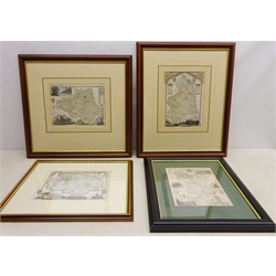  19th century maps and engravings including 'The East Riding of Yorkshire' by J. Ellis, 'Scarborough' Road map, Blenheim Terrace, Scarborough, 'Northumberland', 'Derbyshire', 'Durham', Norfolk' max 27cm x 21cm (14)    