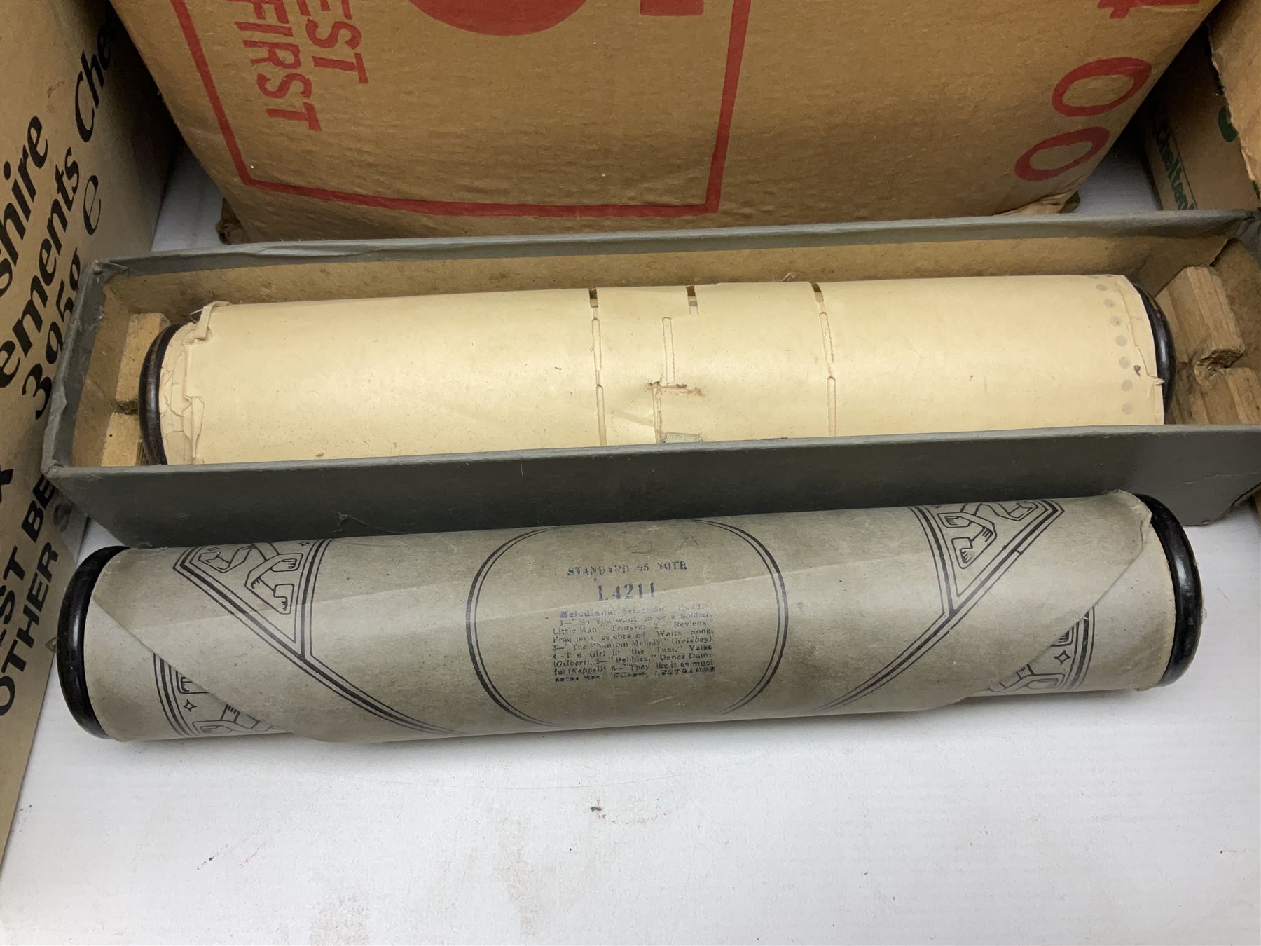 Large quantity of Pianola piano music rolls