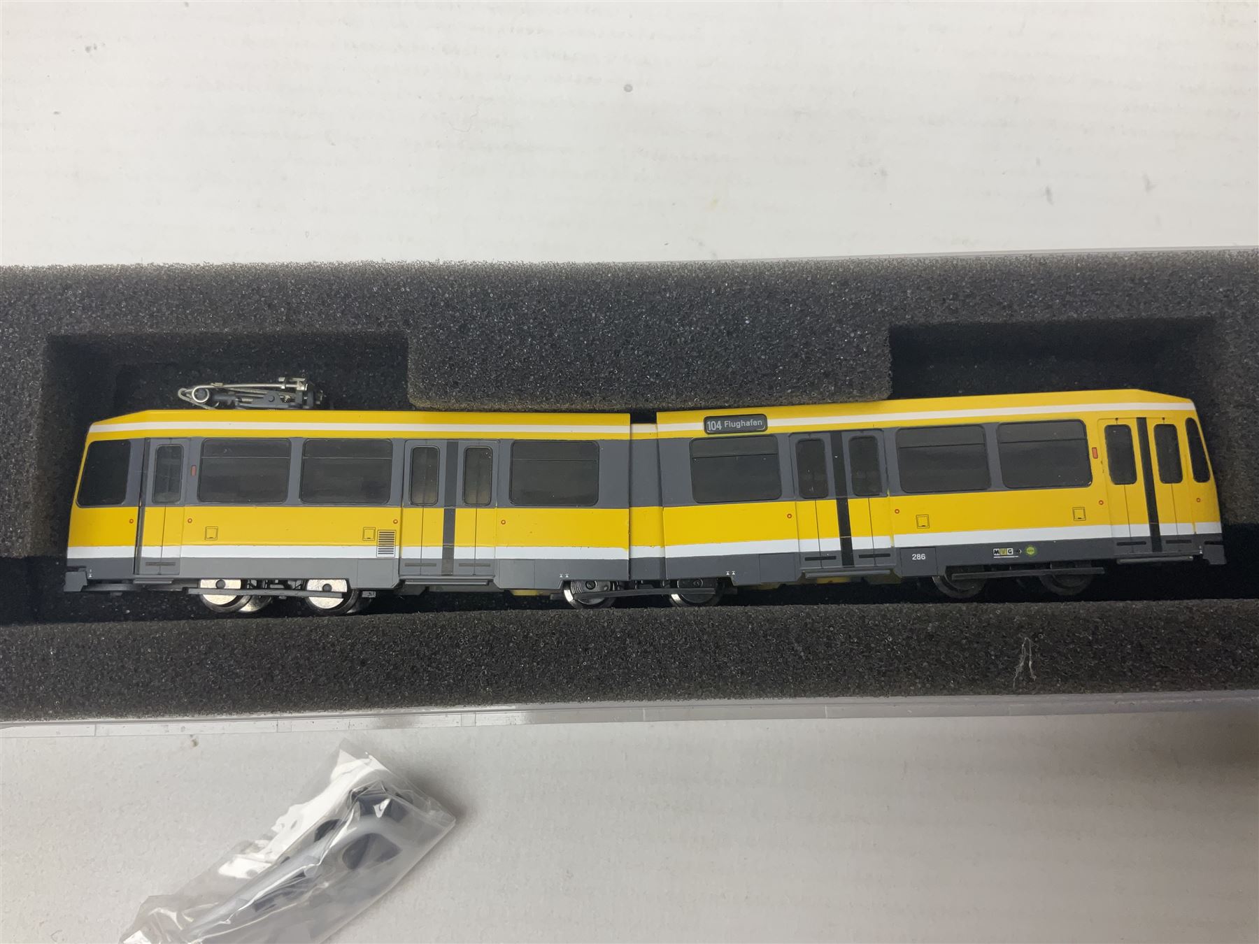 Hobbytrain 'N' gauge - three locomotives - H2970 Vectron Ep.VI CargoServ; H14902 Strassenbahn Duwag M6 Muhlheim/Ruhr; and H14903 Strassenbahn Duwag M6 Nurnberg; all boxed (3)