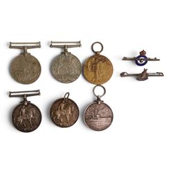 WWI British medal set, comprising George V Royal Fleet Reserve Long Service medal, War med...