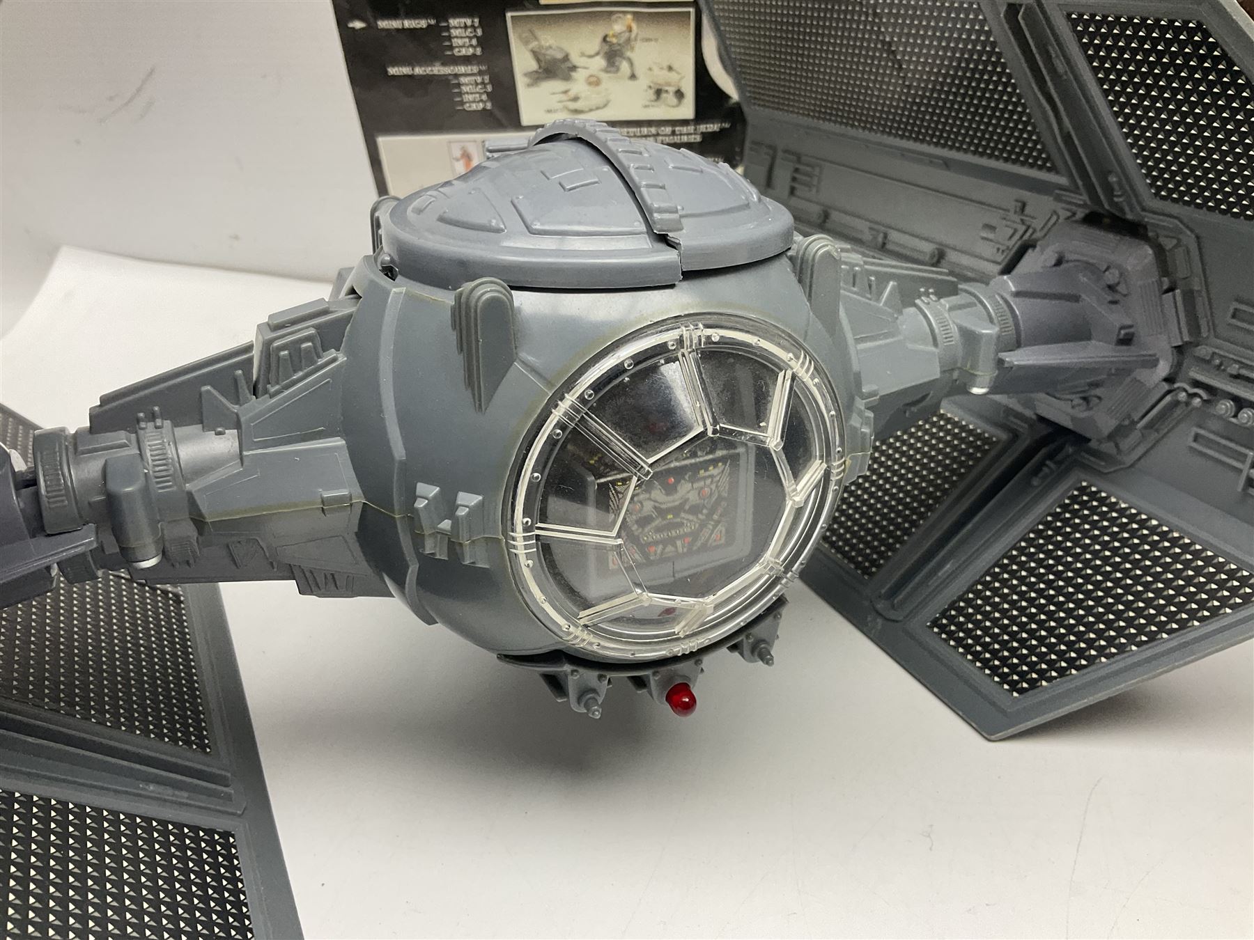 Star Wars - Darth Vader TIE-fighter; Darth Vader head and shoulder shaped figure collection box; 1983 & 1984 Return of the Jedi Annuals; Read Along Book and Tapes; and two posters