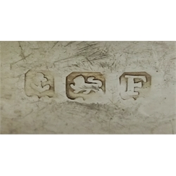 Pair of silver christening spoons by Cooper Brothers & Sons Ltd, Sheffield 1929 cased, four silver teaspoons and coffee spoon stamped sterling, silver napkin ring and six coffee bean spoons, hallmarked