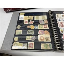 Stamps, including postal history interest items, various first day covers, stamps relating to Royal events etc, housed in various folders, in one box