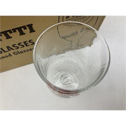 Set of 24 Birra Moretti pint glasses in original box