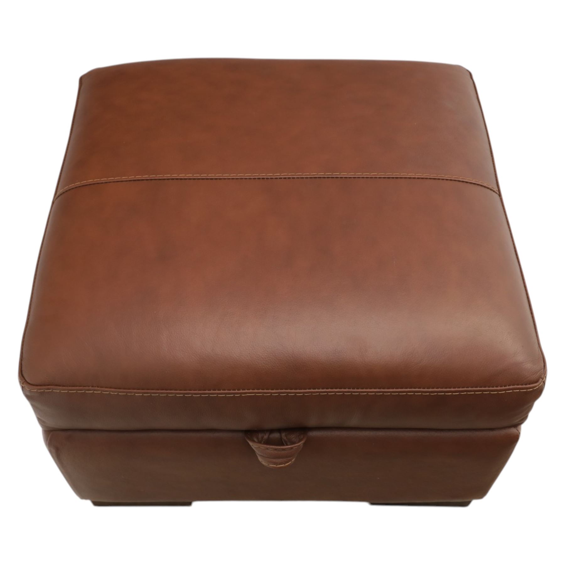 Sofology - grand two cushion three seat sofa, and matching two seater and stool with storage, upholstered in cocoa brown leather
Lengths: 210cm and 165cm