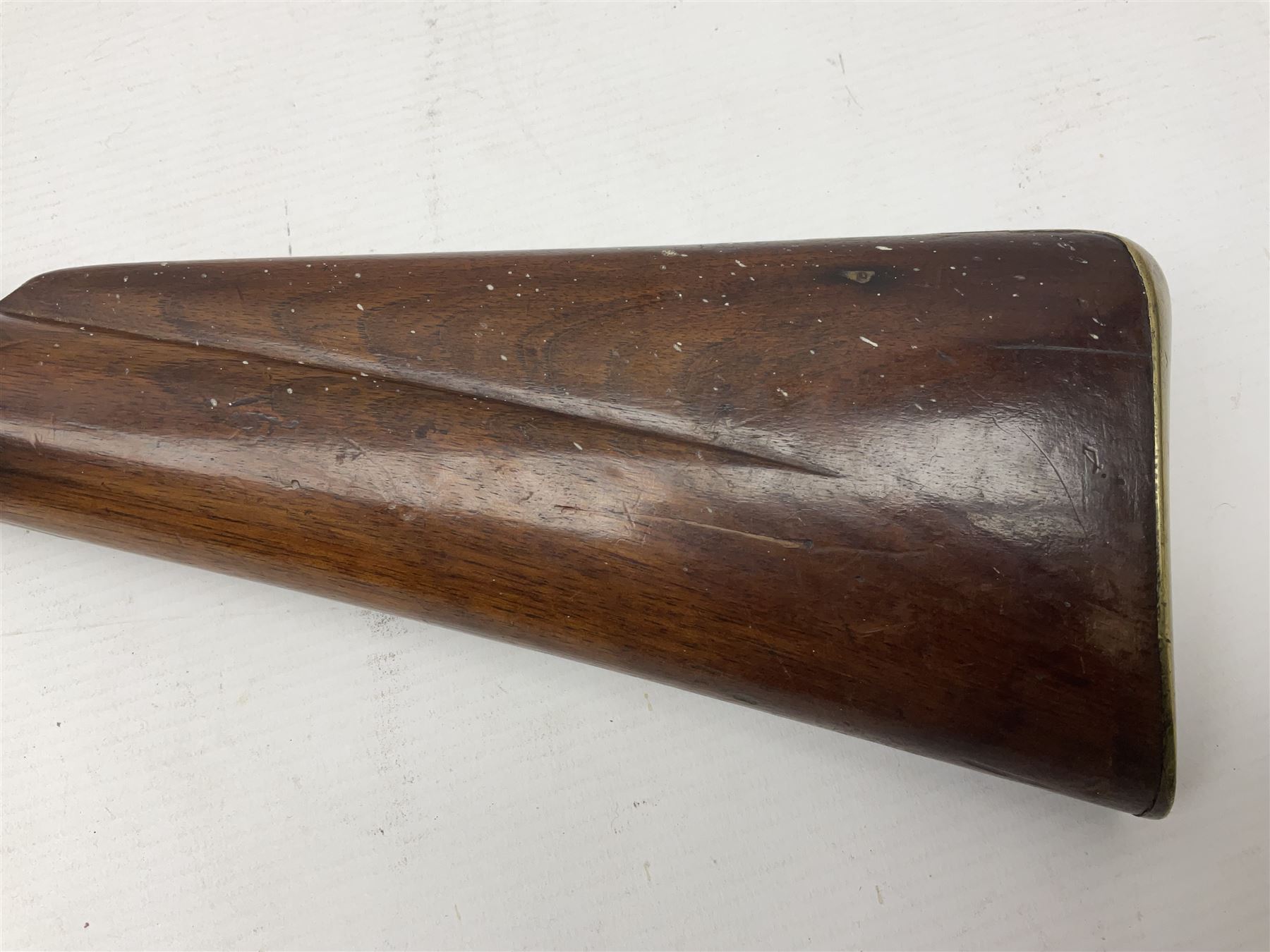 18th century flintlock coaching carbine, approximately 24-bore, maker Grice dated 1759, the 56cm(22