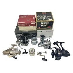 Four fixed spool reels, all in original 