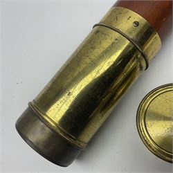 French 19th Century four draw brass telescope, signed with maker/retailer 