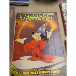 Collection of Disney memorabilia and ephemera, including Walt Disney Treasures DVD, two Disney Villains mugs, enamel pins, Mickey Mouse D23 fan club pack, Disney Twenty-Three magazines, Sketches magazines, etc