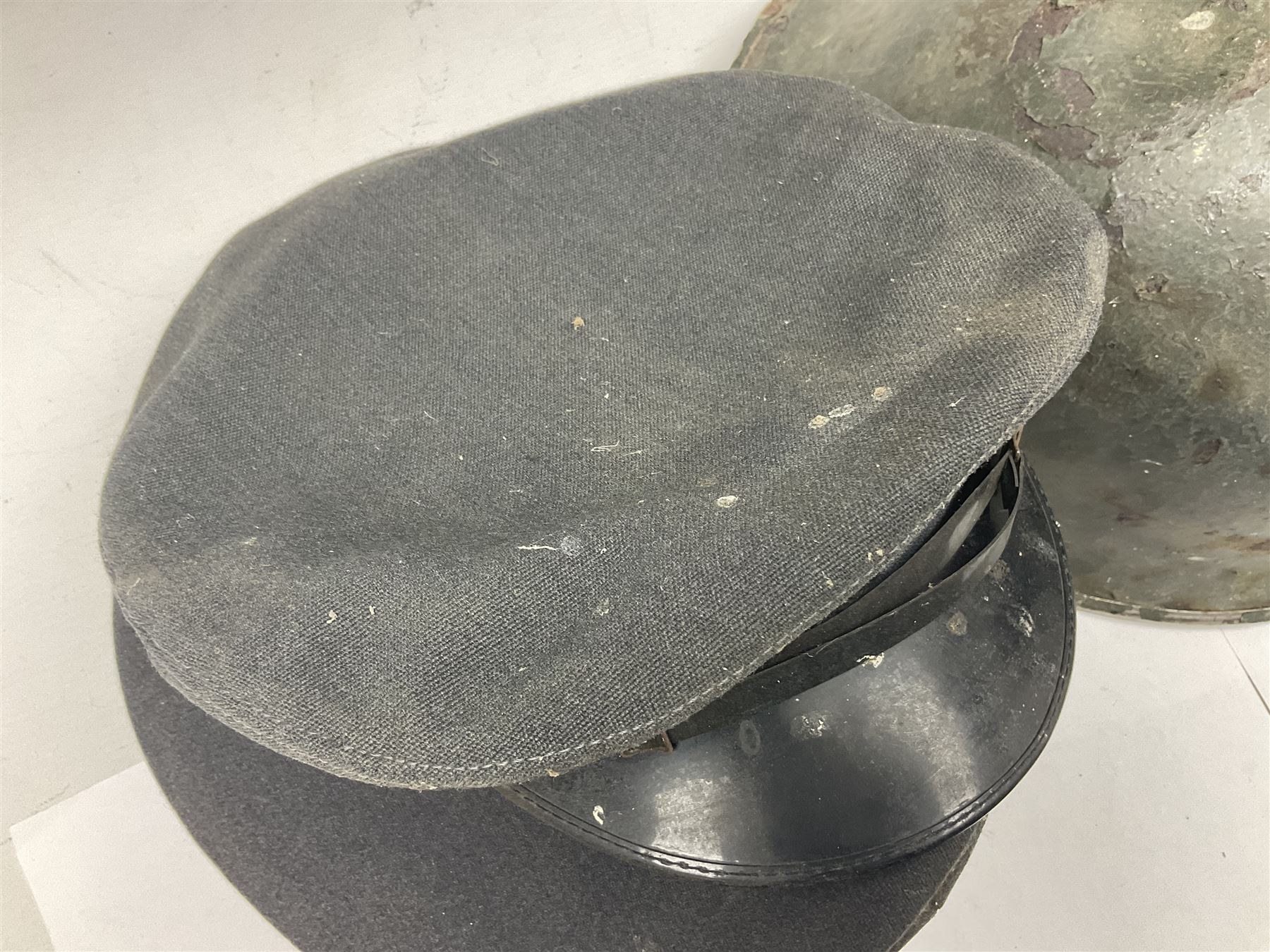 Two air force jackets, together with two helmets and Bamberger Mutzen Industrie German military hat and two others 