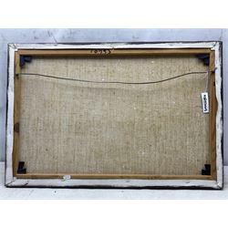 John Bampfield (British 1947-): The Charge of the Light Brigade, oil on canvas signed, 51cm x 76cm (unframed)