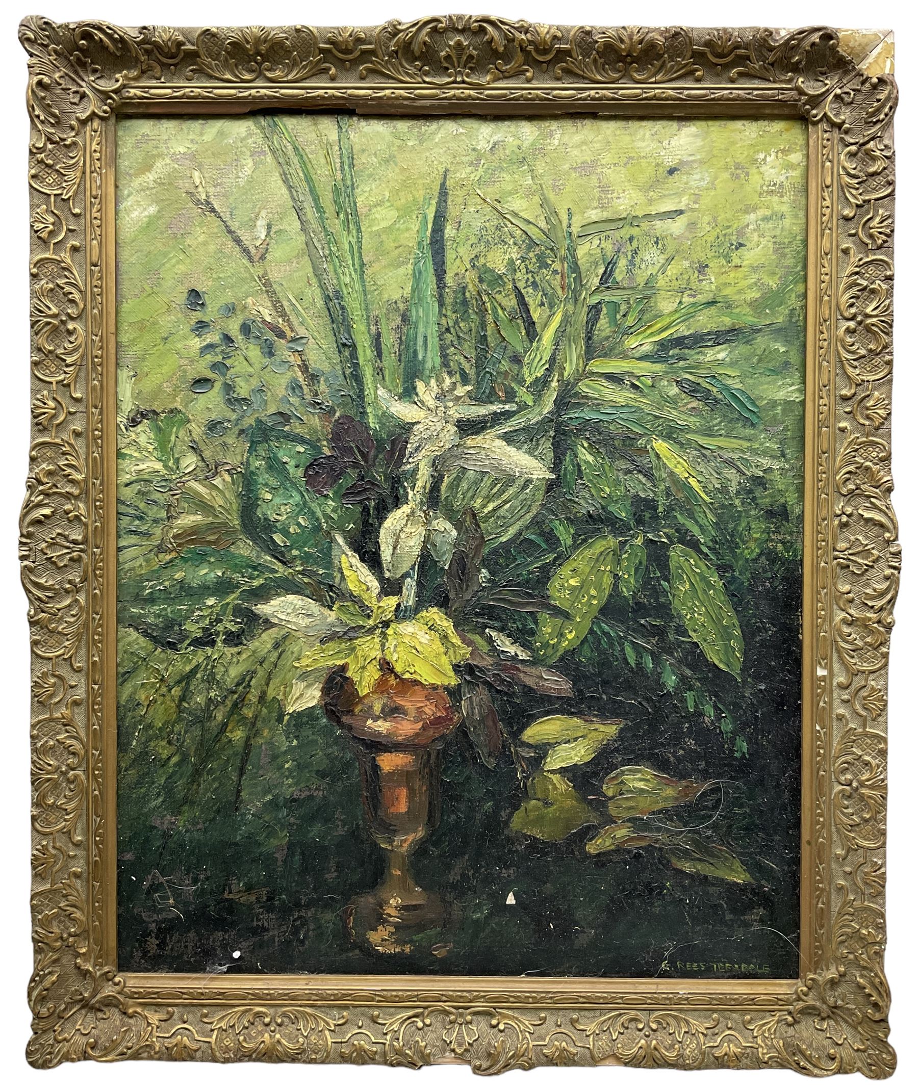 Gladys Rees Teesdale (British 1898-1985): Still Life of Wild Flowers, oil on canvas signed 50cm x 39cm