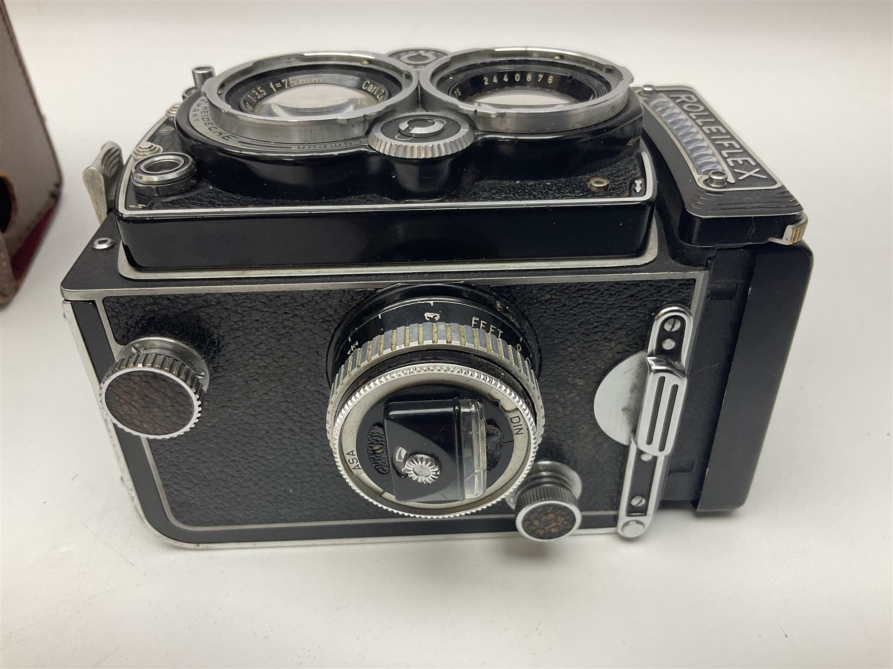 Rollei Rolleiflex 3.5C camera body, serial no 1775847, with 'Planar 1.35 f-75mm' lens serial no 1788432 and 'Heidosmat 1:2.8/75' lens serial no 2440876, complete with a cased set of additional lenses 