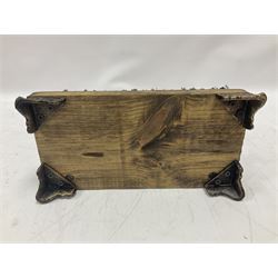 Cast iron horse and foal boot brush on wooden base, H25 cm