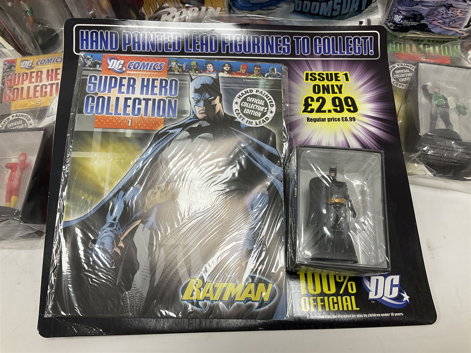 Eaglemoss DC Comics Super Hero Collection - sixteen magazines with models each as issued in unopened plastic bags (16)